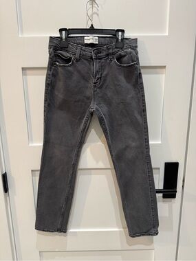 abercrombie kids Slim Straight Charcoal Jeans